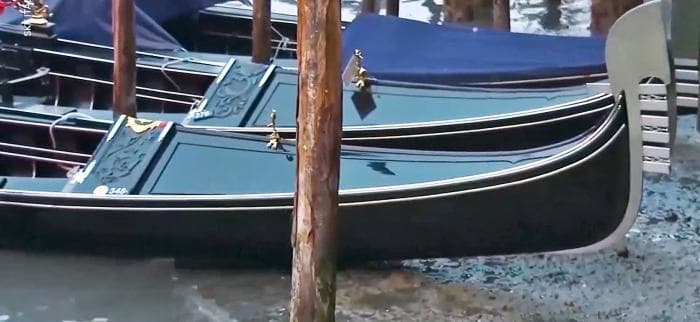 Veneetsia kuulsad kanalid on põua tõttu kuivad