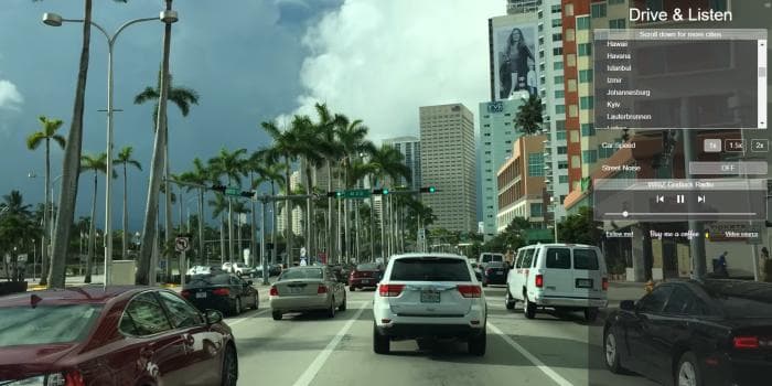Drive and Listen - sõida virtuaalselt suurlinnades