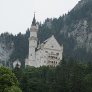 Neuschwanstein castle.  Muinasjutuloss, mida ehitati aastail 1869–1892. Juuli 2019.