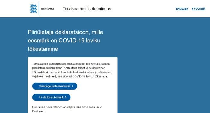 Piiriületaja ankeet tuleb täita enne tagasilendu Eestisse