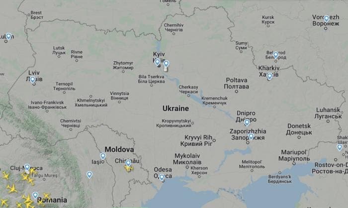 Ukraina õhuruum on tsiviillendudele suletud
